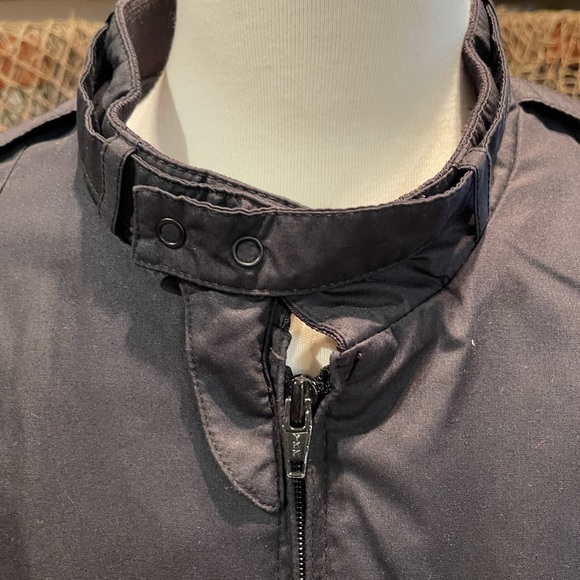 Mens Members Only Jacket Size 42 Black Racer Lined Bomber Europe Craft - Picture 3 of 12